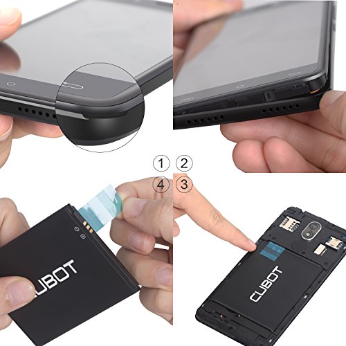 Cubot R9 (2017) Android 7.0 Nougat Dual Sim Smartphone ohne Vertrag, Ultra dÃ¼nnes 5 Zoll HD IPS Touch Display, 2GB+16GB interner Speicher, 13MP Hauptkamera / 5MP Frontkamera, 2.5D gebogener Kapazitiver Bildshirm, nutzbares GPS, Benachrichtigungs LED, MetallrÃ¼ckabdeckung mit 0.1s Fingerabdruck Sensor - 360Â° Erkennung, Schwarz