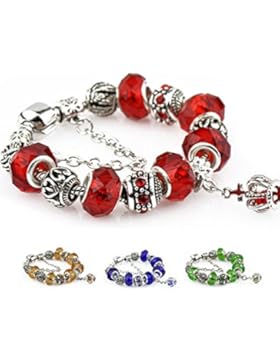 Ziwater Pandora Armband DIY Handgemachte Wulstige Charme Swarovski Elements Kristall Armband mit Zirkonia