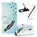 Produktbild Samsung Galaxy S4 Mini Handyhülle Brieftasche Lederhülle Case,Bookstyle Magnet PU Leder Standfunktion Kompletter Schutz Kartenfach Wallet Cover für Samsung Galaxy S4 Mini,Herzzer Mode Gute Qualität [Feder Vogel Muster] Schutztasche Schutzhülle Handyschale Hülle Flip Case Cover für Samsung Galaxy S4 Mini + 1 x Frei Schwarz Handy Halterung Ständer + 1 x Frei Schwarz Touch Pen Stift Stylus