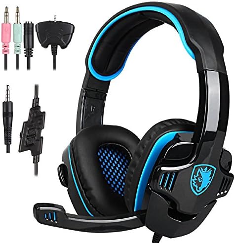 PS4 Gaming Headset Xbox One Headsets,PC Gaming Headphones with Mic, Anivia AH28 Wired Over Ear Gaming Headphone for PC Computer, MAC Laptop, Playstation 4, Xbox one Controller, Phones,Tablet(RED)