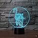 Produktbild 3d Nachtlicht, Nachtlampe, kleine Schreibtischbeleuchtung, 7 Farbwechsel, Catkids Freunde Familie Geschenke Neuheit vorhanden USB LED Fernbedienung Bestes Halloween Geschenk
