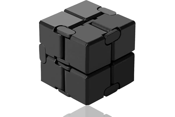 Funxim Fidget Infinity Cube Décompression Jouet Cube de l'infini, Stress de Jouet de Doigt de Fidget et soulagement d'inquiétude pour Le Personnel de Bureau, Surface de Silicone