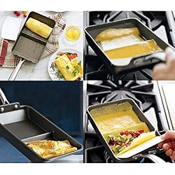 Zonster 1pc Mini Rectangulaire Japonaise AntiadhéSifs PoêLéEs GâTeau Rouleau D'Oeufs CrêPes Non-BâTon Smokeless Bacon Frying Pan