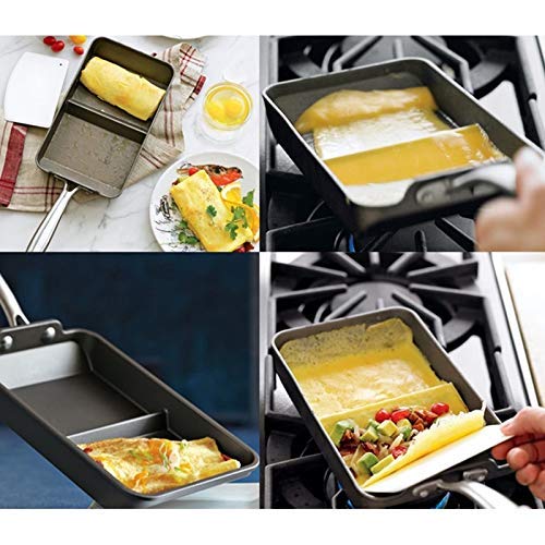 Zonster 1pc Mini Rectangulaire Japonaise AntiadhéSifs PoêLéEs GâTeau Rouleau D'Oeufs CrêPes Non-BâTon Smokeless Bacon Frying Pan