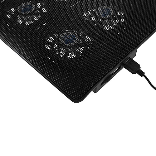 AAB Cooling NC70 NOTEBOOK KÜHLER COOLER PAD LAPTOP 6-LÜFTER Ständer Kühlpad LED - 5