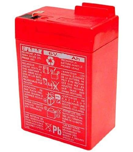 Batterie Au Gel De Plomb Akku-net Pour Peg Perego Feber Injusa Smoby Diamec - Voiture Jouet6V 4,5Ah (en Remplacement De 4Ah 5Ah), 6V, Lead-Acid