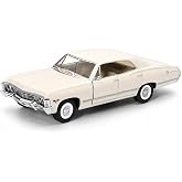 Kinsmart 1:43 1967 Chevrolet Impala &Ccedil;ek Bırak Metal Model Araba, A&ccedil;ılabilir Kapılı Klasik Ara&ccedil; KT5418D, BEJ
