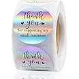 Thank You Sticker Roll for Small Businesses, 1.5 Inch Thank You Labels, Appreciation Stickers for Handmade Items, Baking, Decorative Stickers for Product Branding,Gifting, Packaging Box