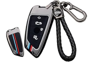 ontto Metalowa osłona kluczyka samochodowego pasuje do BMW F20 G20 G30 X1 X3 X4 X5 G05 X6 X7 G11 F15 F16 G01 G02 F48 3/4 przycisk inteligentne etui na klucze obudowa na klucze brelok akcesoria, 4