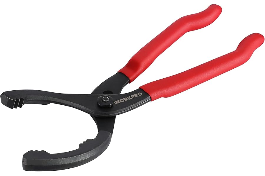 WORKPRO 300 mm Oil Filter Wrench，Adjustable Oil Filter Removal Tool 60-114 mm, Ideal for Engine Filters, Conduit, Fittings