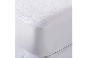 Sasma Home - Waterproof Crib Mattress Protector - Cotton Rich - Hypoallergenic, Anti Dust, Anti Mite Suitable for Next2Me Mattress White