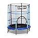 Produktbild Klarfit Rocketkid • Trampolin • Gartentrampolin • Outdoor-Trampolin • 140 cm Durchmesser • verschließbares Sicherheitsnetz • Bungeeseil-Federung • bis max. 50 kg belastbar • Stangen gepolstert • blau