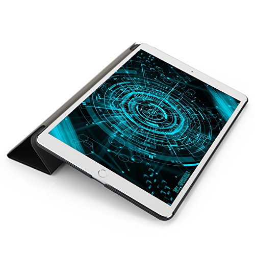 iHarbort® iPad Pro 10.5 2017 Hülle – Premium PU Leder Tasche Hülle Etui Schutzhülle Ständer Smart Cover für iPad Pro 10.5 2017, mit Schlaf / Wach-up-Funktion, Schwarz - 6