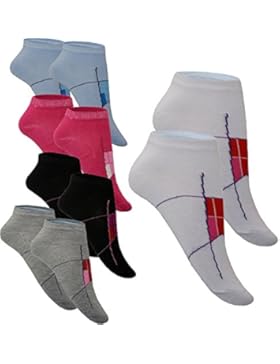 Sneaker Socken Damen Herren Schwarz Weiß Farbig Bunt Baumwolle 12 Paar Sportsocken Quarter Unisex Jungen Mädchen...