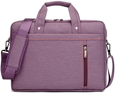 SHUL Water Resistant 14 inch Business Laptop Shoudlder Bag Messenger Crossbody Bag Briefcase Purple