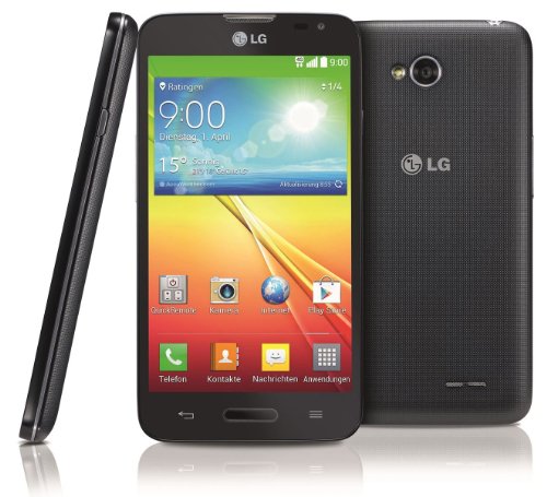 LG L70 Smartphone (11,4 cm (4,5 Zoll) Touchscreen, 1GB RAM, 4GB Flash-Speicher, 5 Megapixel Kamera, Android 4.4) schwarz