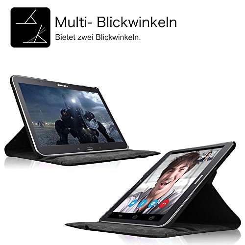 Fintie Samsung Galaxy Tab 4 10.1 Hülle – 360° Drehbarer Stand Smart Cover Case Schutzhülle Tasche Etui mit Ständerfunktion Auto Schlaf / Wach Funktion für Galaxy Tab 4 10.1 SM-T530 SM-T535 Tablet, Schwarz - 6