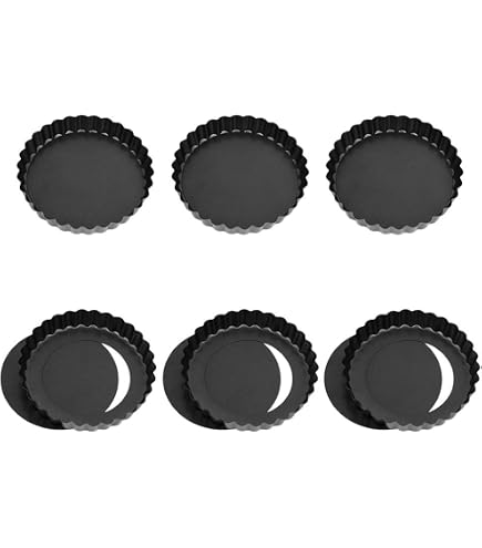 Guardini Gardenia Lot De 4 Tartelettes 12cm Acier Anti-Adhérent - Made In Italy, Noir