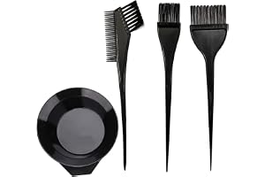 Moonmini Hair Dye Color Brush and Bowl Set, 4Pcs Color Bowl Brushes Tool Mixing Bowl Kit Tint Comb for Hair Tint Dying Coloring Applicator