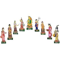 Buy Darshan | Laddu Gopal Wooden ASHT Sakhi Set Shree Mati Radha ...