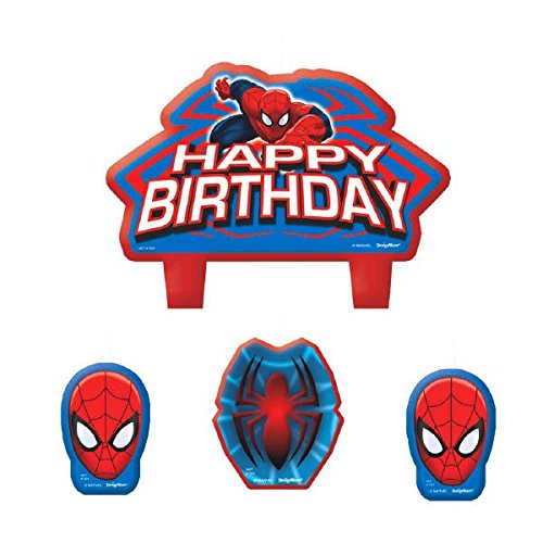 Amscan Spider-Man juego de pelotas portavelas para tartas