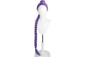 OSIAS Peluca Cosplay Movie KDH Rumi con Trenza Larga Morada