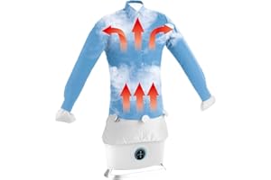 CLEANmaxx Ferro da stiro automatico con funzione vapore | Innovativo macchina da stiro per camicie e camicette | Più delicato dell'asciugatrice e del ferro da stiro, 2 programmi, display touch