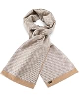 Mailando Homme &Eacute;charpe Foulard en soie et cachemire, bleu blanc