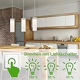 lampe esszimmer modern Langlebig: Die Leuchte ist mit 3 festverbauten 5 W-LED-Leuchtmitteln [Energieklasse A+] ausgestattet, die je eine durchschnittliche Betriebsdauer von 20.000 Stunden und deshalb bei einer Nutzung von 3.5 - 4 Stunden täglich eine Lebensdauer von ca. 15 Jahren vorweisen.