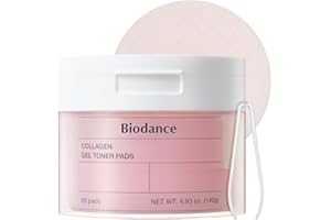 BIODANCE Biodance Pads toniques au gel de collagène, resserre les pores et améliore l'élasticité, Pads toniques coréens pour peaux sensibles, 140 g, 60 Pads