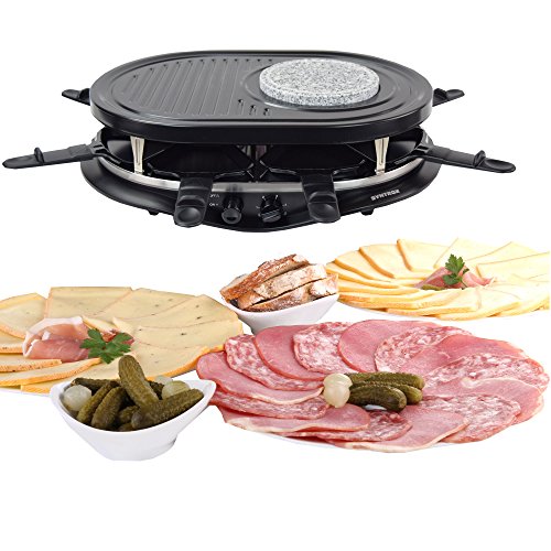 Syntrox Germany 4 in 1 Raclette-Grill-Fondue-Heißer Stein für 8 Personen - 4