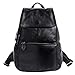 Produktbild Neues Damen Schwarz Echtes Leder Schultertaschen Handtaschen Rucksackhandtaschen Rucksäcke Schulrucksäcke Rucksack