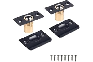 Mousike chiusura a sfera per porta dell'armadio, ferramenta per porta a sfera regolabile in acciaio inossidabile, (confezione da 2 nera)