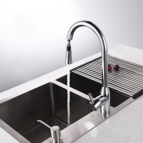 Homelody Chrom Ausziehbar Wasserhahn Küche mit Brause Küchenarmatur Mischbatterie Spültischarmatur Spültisch Spülbecken Armatur für Küche - 2