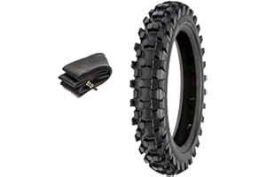 FUSARO MOTO EMB12MEG Gomma Copertone Pneumatico + Camera Moto Mini cross 80/100-12 2.75-12 Tassellato Minimoto Minicross