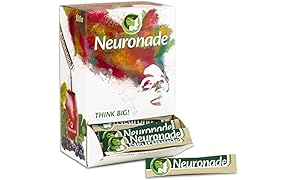 Neuronade - Getränk mit Ginkgo Biloba, Brahmi (Bacopa), Rosenwurz (Rhodiola), Grüntee, Heidelbeeren, Biotin & Vitamin B12 | koffeinfrei & vegan – 100er Pack