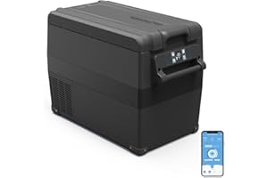 ‎ALPICOOL Alpicool CF55 55 Liter Kühlbox 12V tragbarer Mini-Kühlschrank elektrische Gefrierbox klein Gefrierschrank für Auto Camping, LKW, Boot und Steckdose mit USB-Anschluss, -20℃ bis 20℃