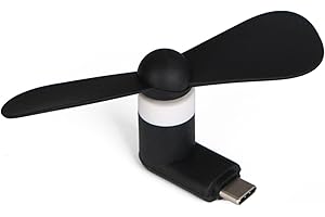 BFLKY Portable USB-C Fan, Silicone, Small, Black, Energy-efficient Operation