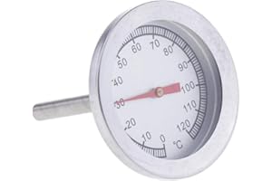 F Fityle Profi Räucherthermometer Thermometer, Räucherthermometer mit Präzisem Messbereich von 0-120°F, Bratenthermometer BBQ Thermometer für Räucherofen Räuchertonne Räuchergrill Räucherschrank