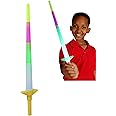 Zintalic Light Glowing Sword in Dark for Kids Girls and Boys, Expandable Talwar Sword Toy, Pack of 1 Multicolour
