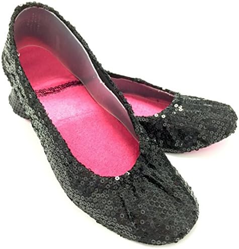 tiniest, The World's Most Compact Ballerina Ballet fold up roll up Shoes Silver Sparkly Sequin