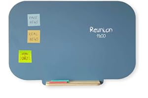 ALAPIZARRA Pizarra tiza color azul baby 90 x 60 cm.. Superficie profesional para escritura con tizas y rotuladores efecto tiza. Ideal para la oficina, clases, casa, decoración habitación niños, hogar, cocinas