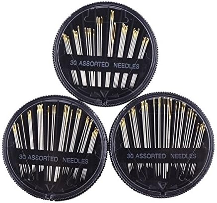 Tong 30-Count Assorted Hand Sewing Needles Set, 3 Pack