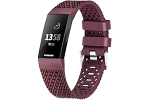 FunBand Fitbit Charge 3/Charge 4 Correa, Edición Especial Soft Silicona Deportes Recambio de Pulseras Ajustable Reemplazo Accesorios para Reloj Fitbit Charge 3/Charge 4
