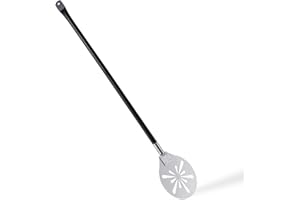 Herogo Łopatka do pizzy, 8 cali, perforowana łopatka do pizzy, metalowe akcesoria ze zdejmowanym uchwytem, gładka powierzchnia i bezpieczna w piekarniku, 20 cm
