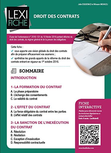 Droit des contrats Droit des contrats