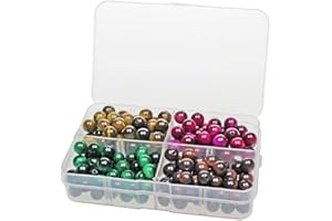 MJDCB 200pcs 8mm Stone Beads Kit Round Loose Gemstone 4 Color Tiger Eye Stone Beads for Bracelet Necklace Earrings Jewelry Making
