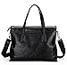 Produktbild Herren Soft-Leder Büro Aktentaschen Outdoor-Rucksack Große Laptop-Tasche Schultertasche Für Dating Outdoor-Aktivitäten Mens Bag,Black-M