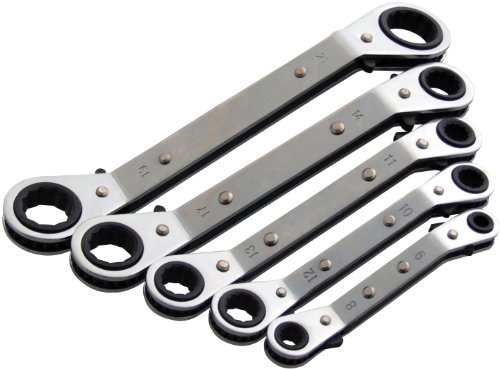 Am-Tech 5 Stück Offset Ring Ratchet Spanner Set, K1525