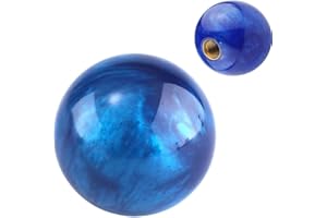 JINGLINGKJ Gear Shift Knob Manual Stick at MT Car Universal Custom Pearl Ball Roller Shifter Lever Head with 3 Types of Adapters (Blue)